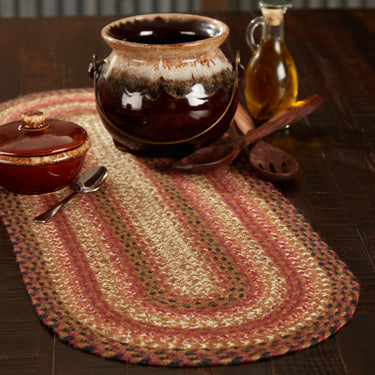 Ginger Spice Jute Braided Oval Runner 13